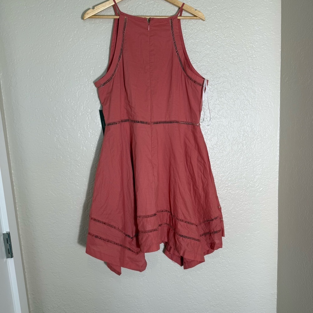 Lulu’s Catch Your Eye Rusty Rose Skater Dress Size XL Minimalist Modern Chic - Picture 3 of 9